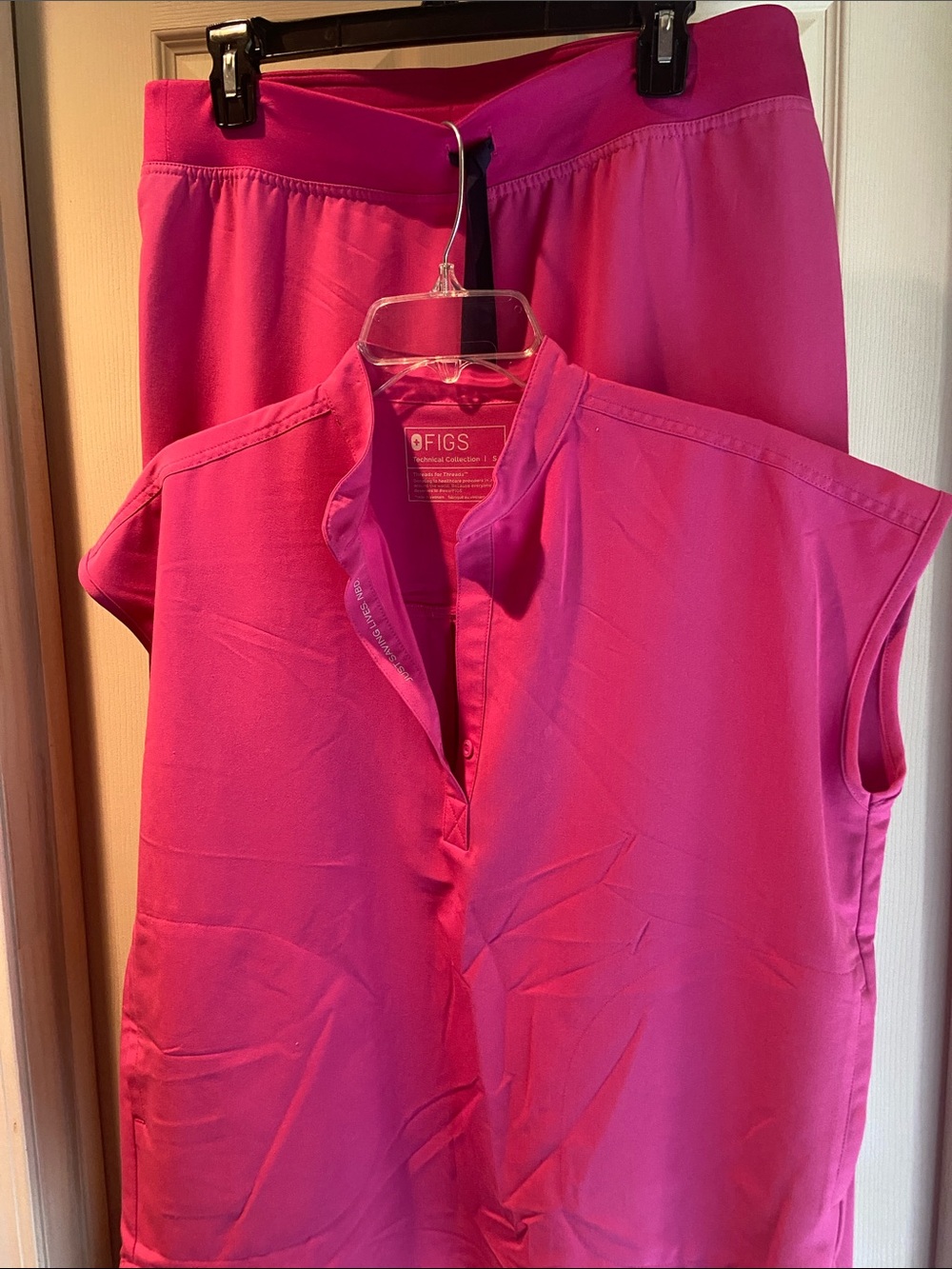 Figs Women's Hot Pink Two-Piece Scrubs